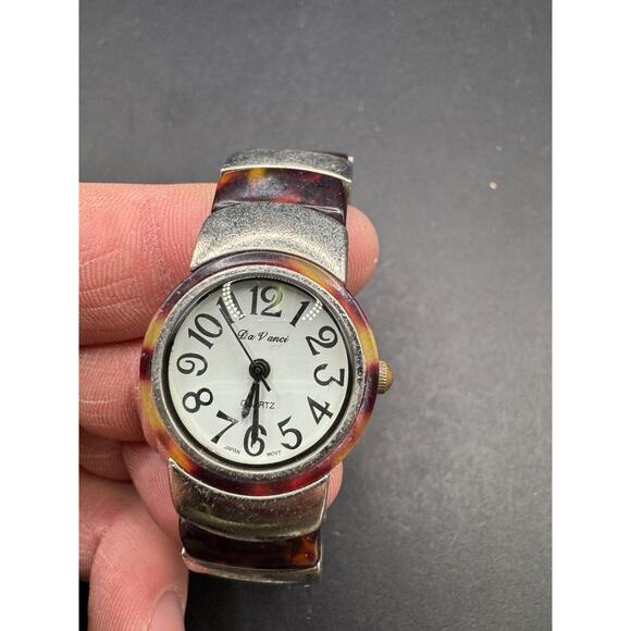 Vintage Da Vanci Quartz Watch Japan Movt Silver Tone Mother of Pearl Bracelet - Picture 1 of 9